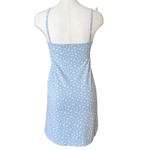 Brandy Melville Blue Floral Mini Dress One Size - Picture 5 of 8